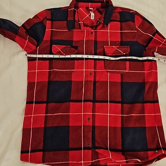 Ripzone Men's Flannel Buffalo Plaid Button-Down Long Sleeves Shirt XL Red/ Blue - Picture 9 of 16